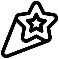 Star. Editable stroke vector icon.