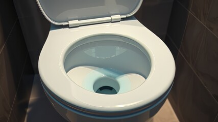 Colorful Modern Toilet Bowl Illustration, Clean & Bright Design