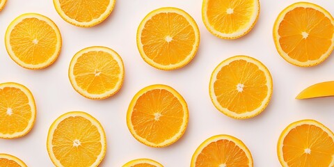 Obraz premium Freshly sliced oranges isolated on white 