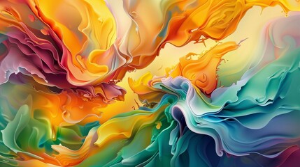 Vibrant Abstract Fluid Design