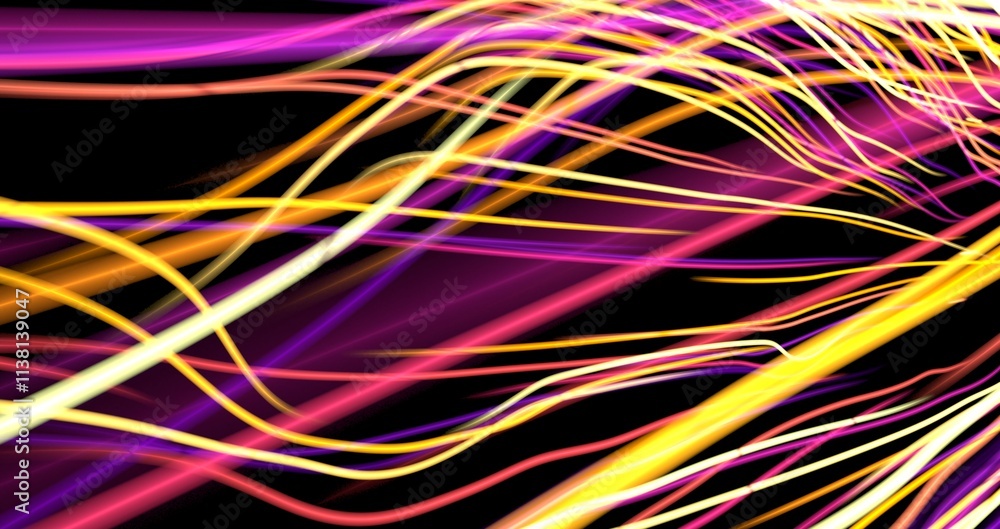 Aufkleber light wave background, 3d rendering, abstract background