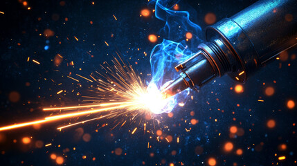 Fototapeta premium Fire sparks of metal welding isolated on transparent background. During iron cutting. Vector illustration.