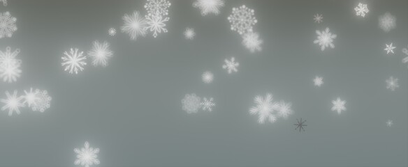 Winter Wonderland with Falling Snowflakes