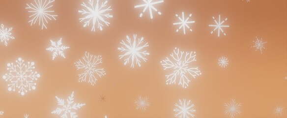 Abstract Winter Snowflakes
