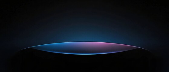 Abstract Dark Background with Glowing Blue and Purple Curve