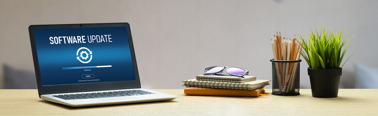 Software update on computer for modish version of device software upgrade