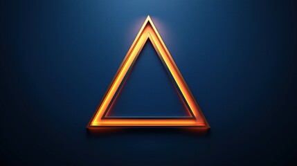 Glowing Neon Triangle on Dark Background
