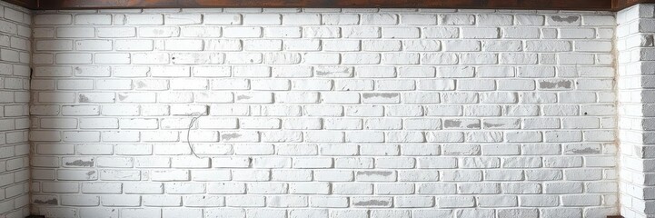 Fototapeta premium white brick wall with a clean and textured surface perfect for any background setting, pattern, vintage