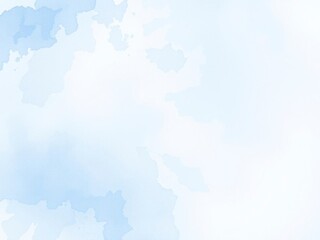 Abstract light blue watercolor background with soft and delicate strokes of paint, delicate, abstract