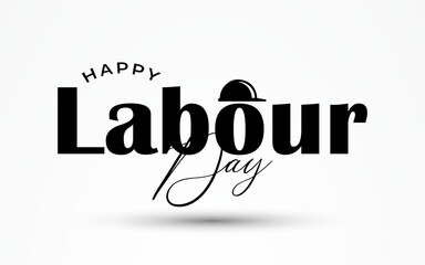 Happy labor day typography White background with bold 'HAPPY Labor Day' text.