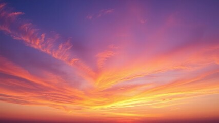 Fototapeta premium Abstract watercolor sunset sky in shades of orange and purple with a dreamy, ethereal quality, sunset, abstract