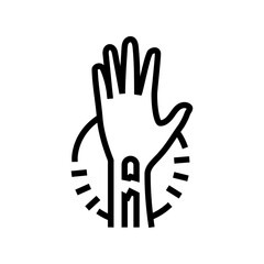 broken arm fracture injury line icon vector. broken arm fracture injury sign. isolated contour symbol black illustration