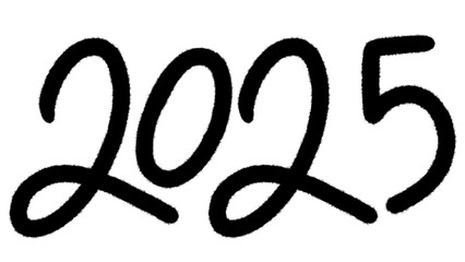 2025 hand drawn design for Happy New Year poster, Brochure design template