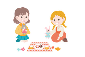 おままごとをする女の子