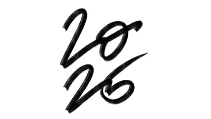 2025 hand drawn design for Happy New Year poster, Brochure design template