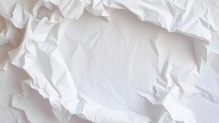 Obraz premium Crumpled white paper representing creativity and originality, idea, art