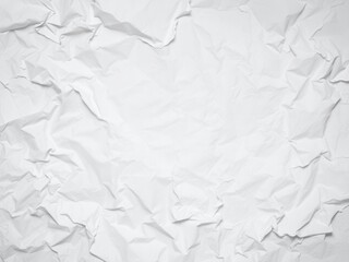 Fototapeta premium Crumpled white paper texture with wrinkles and creases, crumpled, background, creases
