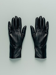Obraz premium Pair of Black Leather Gloves