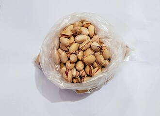 pistachios in a plastic bag