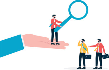 Businessmen refer to his teamwork help offering.
