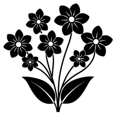 Blooming Into Springtime Hope vector silhouette