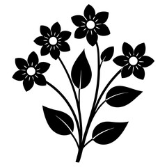 Blooming Into Springtime Hope vector silhouette