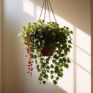 Zimmerpflanzen - Elegante Efeutute-Ranken &uuml;ber einem Regal