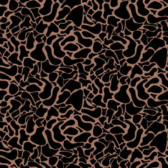 Abstract seamless pattern of black spots on Trending Color of the Year 2025 background.