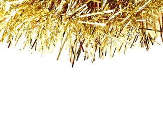 Party-Ornament in gold for celebration and new year cards, Birthday wallpaper with copy space