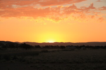 sunset in the desert