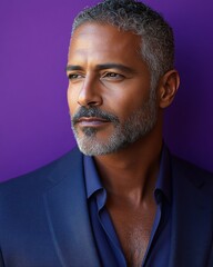 Obraz premium portrait business man wearing a suit with a beard
