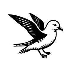 Obraz premium Simple Vector Icon of a Masatierra petrel – Logo Design Illustration