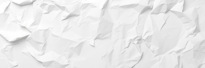 Obraz premium Crumpled white paper with soft shadows on a gray surface, concept, paper, wrinkled paper