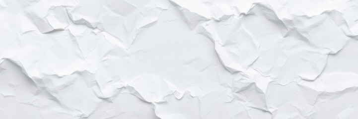 Obraz premium Crumpled white paper with soft shadows on a white background, texture, surface, art