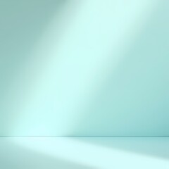 A simple mint blue surface with soft natural lighting, perfect for highlighting jewelry or other objects