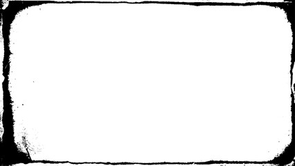 Vintage grunge black and white distress border frame vector. Grunge border frame vector illustration.