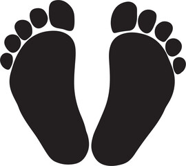 foot prints on black