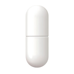 Pill isolated on white background, full depth of field