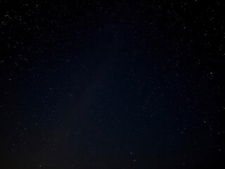 Stunning night sky full of sparkling stars on black background, twinkling, mystery