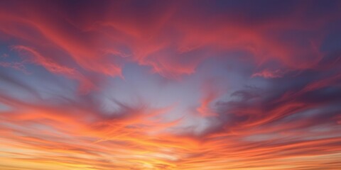 Obraz premium Vibrant colors swirling in abstract patterns in the sky at sunset, ethereal, picturesque, abstract