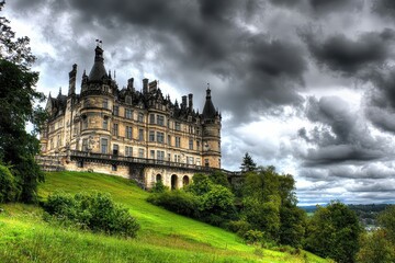 Fototapeta premium Ancient Castle on a Hill