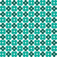 Circles Dots Green Flower Geometric Pattern Modern Shapes Background