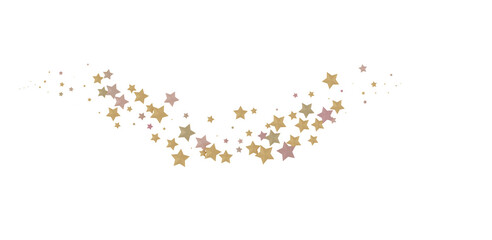 Holiday golden decoration, glitter frame isolated -