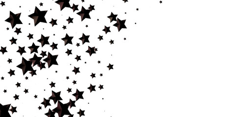 Stars - Holiday golden decoration, glitter frame isolated -