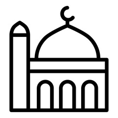Mosque icon. Vector line icon