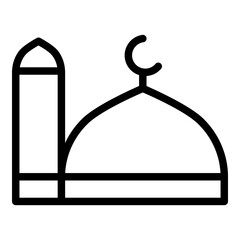 Mosque icon. Vector line icon