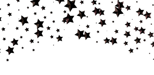 Galactic Christmas Descent: Enthralling 3D Illustration of Falling Holiday Stars from the Cosmos