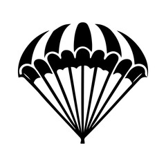 Simple Vector Icon of a Parachute &ndash; Logo Design Illustration