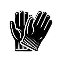 Obraz premium Simple Vector Icon of a Gloves. – Logo Design Illustration