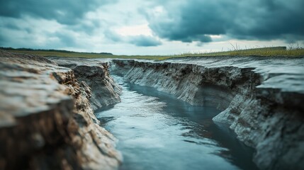 Fototapeta premium Impact of Saltwater Intrusion on Landscapes